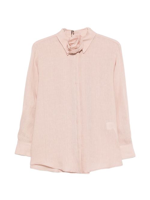 Blusa donna Marella Sport rosa in lino con fiocco MARELLA Sport | EDITORE007